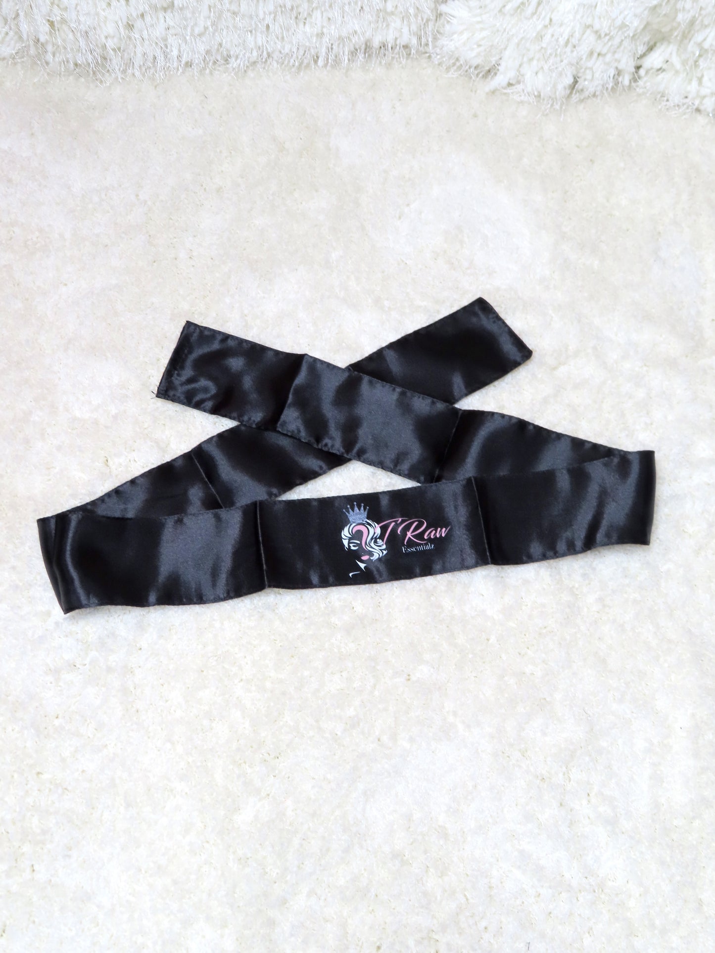Black Satin Edge Scarf